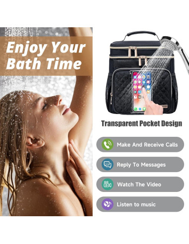 Bolsa de Aseo Grande Unisex Resistente al Agua 26.7x19.6x28.4cm