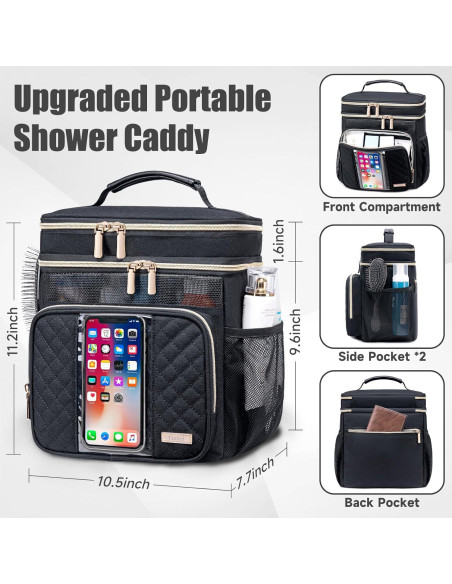 Bolsa de Aseo Grande Unisex Resistente al Agua 26.7x19.6x28.4cm