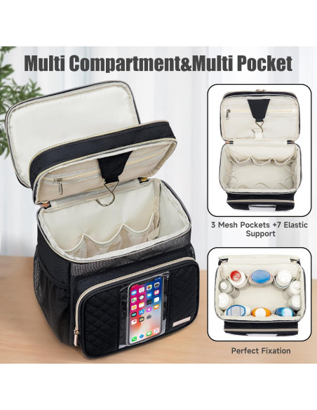 Bolsa de Aseo Grande Unisex Resistente al Agua 26.7x19.6x28.4cm