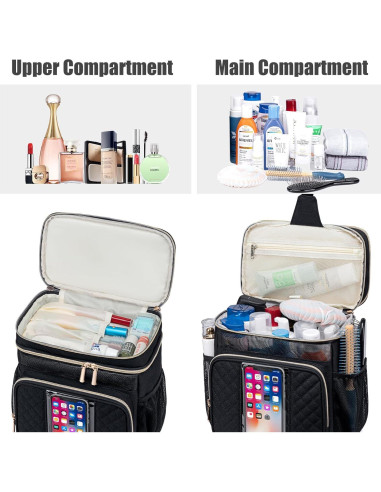 Bolsa de Aseo Grande Unisex Resistente al Agua 26.7x19.6x28.4cm