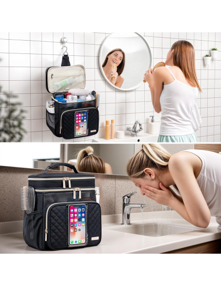 Bolsa de Aseo Grande Unisex Resistente al Agua 26.7x19.6x28.4cm