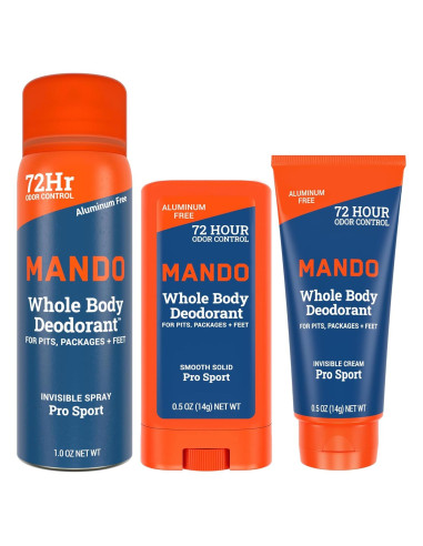 Desodorante Corporal Mando Mini Trio - 72HR Control Olor Pro Sport
