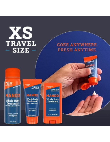 Desodorante Corporal Mando Mini Trio - 72HR Control Olor Pro Sport