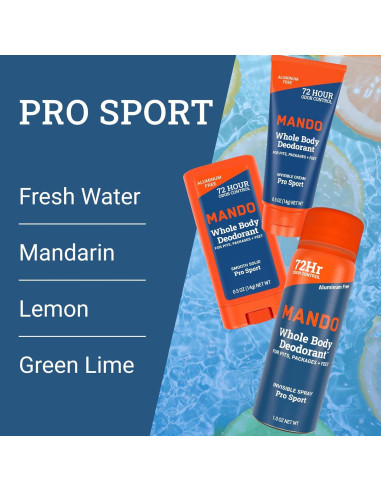 Desodorante Corporal Mando Mini Trio - 72HR Control Olor Pro Sport