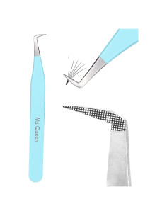 Pinzas de Volumen Ms.Queen 90 Grados para Pestañas Azul