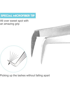 Pinzas de Volumen Ms.Queen 90 Grados para Pestañas Azul 2