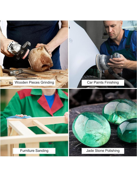 Discos de Lijado Esponja 600 Granos uxcell 12.7cm 20 Piezas