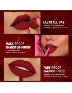 Juego de Maquillaje URQT 6 Piezas Labiales Mate y Lápices 2