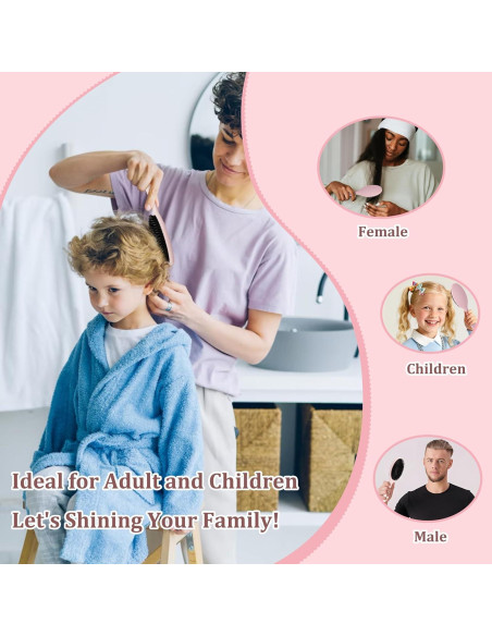 Cepillo Desenredador EAGLE FORTRESS Cerdas de Jabalí Rosa Cepillo Desenredador EAGLE FORTRESS Cerdas de Jabalí Rosa