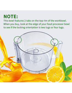 Tazón de Procesador de Alimentos Vanshly DLC-005AGTX 14 Tazas 2