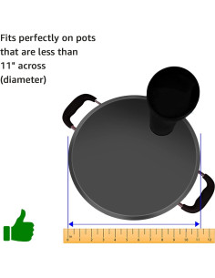 Tapa Sous Vide Nomiou para Olla de 27.94 cm - Silicona Negra 2
