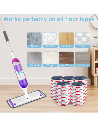 Paños de Mopa Reutilizables Dovesail para Swiffer PowerMop - 5 Piezas