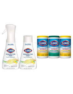 Paquete de limpieza Clorox Mist y toallitas desinfectantes 473 ml