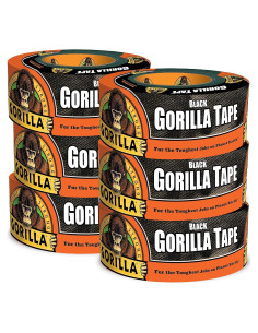 Cinta Ducto Gorilla Negra 48mm x 11m - Paquete de 6