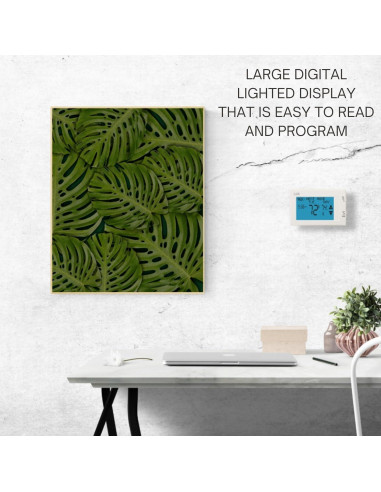 Termostato Programable LUX TX9600TS Pantalla Táctil Blanco