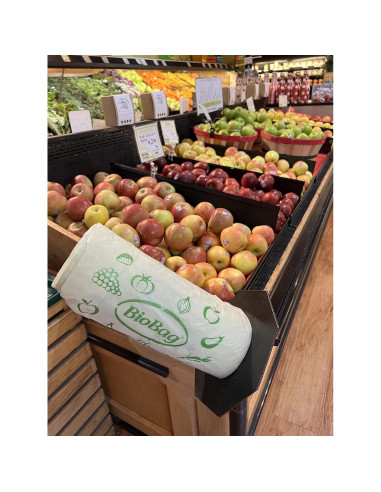 BioBag 100% Compostable 28x43 cm 2000 Bolsas para Abarrotes