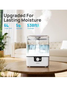 Humidificador CHIVALZ 6L para Dormitorio y Bebés, Silencioso 2