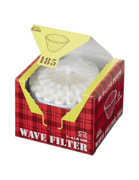Filtros de café Kalita Wave 185, Blanco, 50 Hojas, 2-4 Personas