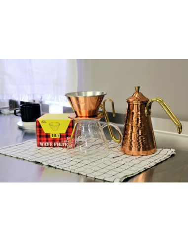 Filtros de café Kalita Wave 185, Blanco, 50 Hojas, 2-4 Personas