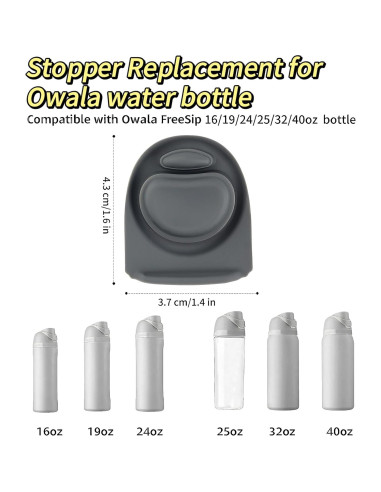 6 Tapones de Silicona Joshey para Botellas Owala Freesip 24 Oz