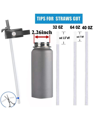 Tapa con Popote Hydro Flask Boca Ancha 32 oz 40 oz POYAKU