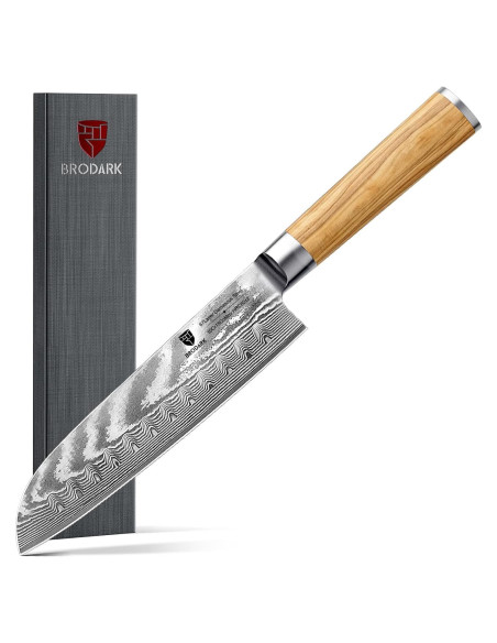 Cuchillo Santoku Brodark 30.8 cm Damasco Acero Inoxidable