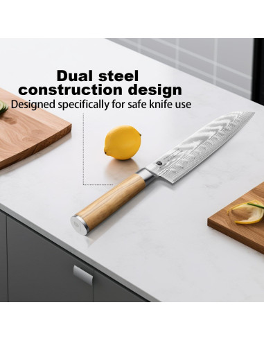 Cuchillo Santoku Brodark 30.8 cm Damasco Acero Inoxidable