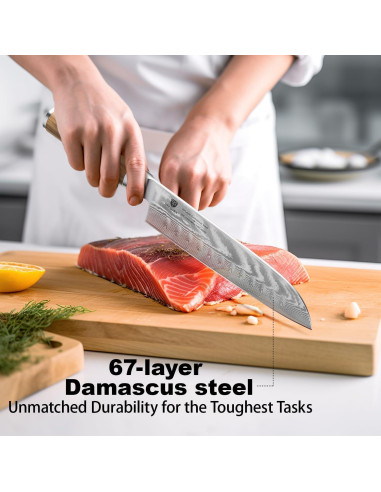 Cuchillo Santoku Brodark 30.8 cm Damasco Acero Inoxidable