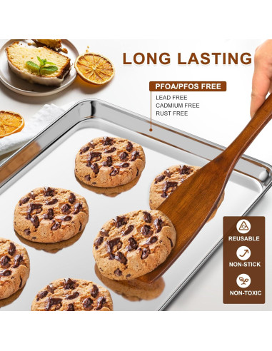 Juego de bandejas para hornear Yuiicaov 3 piezas 30.5-44.5 cm