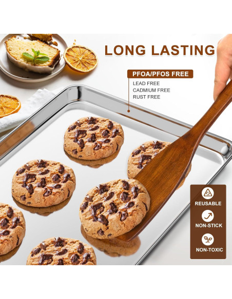 Juego de bandejas para hornear Yuiicaov 3 piezas 30.5-44.5 cm