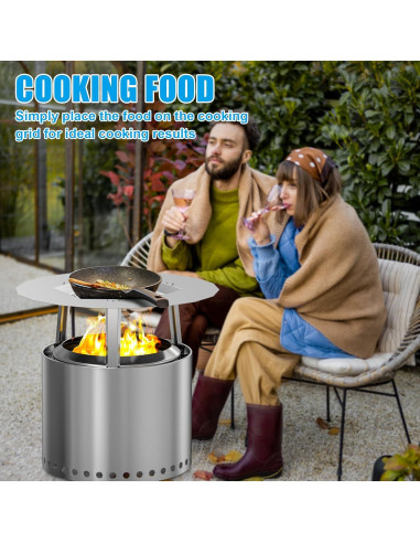 Deflector de Calor LS'BABQ para Fogata 49.5 cm Acero Inoxidable