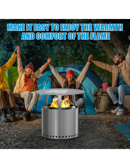 Deflector de Calor LS'BABQ para Fogata 49.5 cm Acero Inoxidable