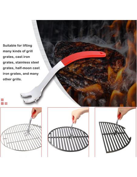 Elevador de Parrilla Vankey de Acero al Carbono para Kamado