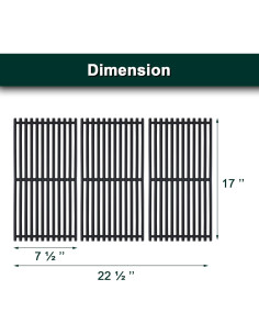 Repuestos Parrilla Charbroil 3 Pcs Hierro Fundido 43.18 cm 2