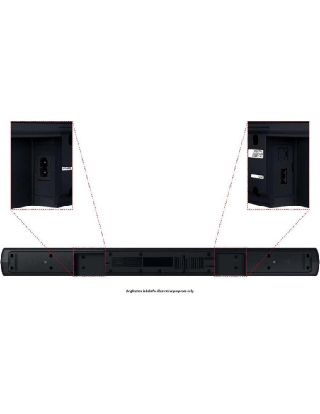 Barra de Sonido Samsung 2.1Ch 210W con Subwoofer Inalámbrico HW-C43M