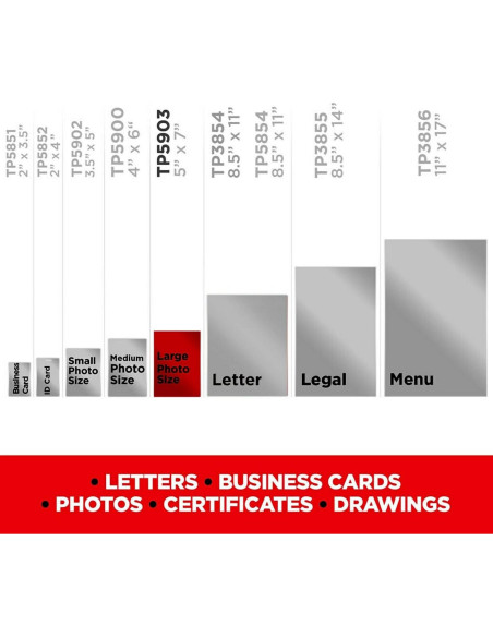 Bolsas de Laminado Térmico Scotch 5x18 cm, 5 Mil, Transparente 100/Pk