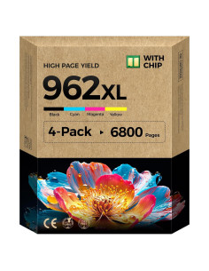 Cartuchos de tinta INKBAY 962XL Combo 4-Pack alto rendimiento
