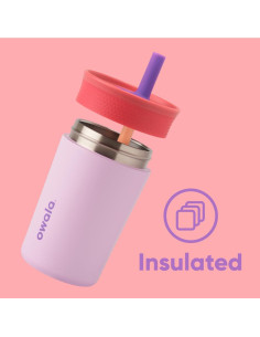 Vaso Térmico Owala para Niños 355 ml Acero Inoxidable Rosa Morado 2