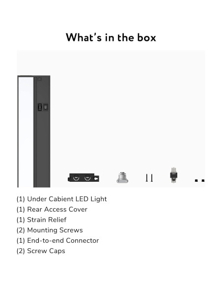 Luz Bajo Gabinete LED Regulable LAGOM 76.2 cm Negro 2700K-5000K Luz Bajo Gabinete LED Regulable LAGOM 76.2 cm Negro 2700K-5000K