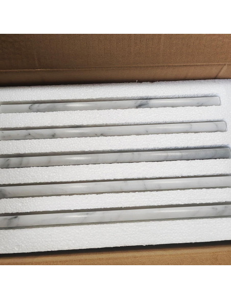 Azulejo de Mármol Carrara Lovdeco 1.27x30.48 cm 10 Pcs Azulejo de Mármol Carrara Lovdeco 1.27x30.48 cm 10 Pcs