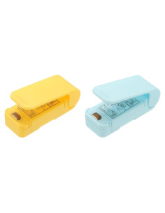 Máquina Selladora Mini Portátil PATIKIL 2 Pcs Amarillo/Azul