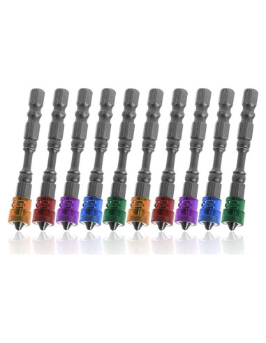 Juego de 10 Puntas de Destornillador Magnéticas Mesee PH2