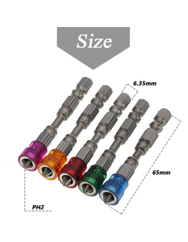 Juego de 10 Puntas de Destornillador Magnéticas Mesee PH2