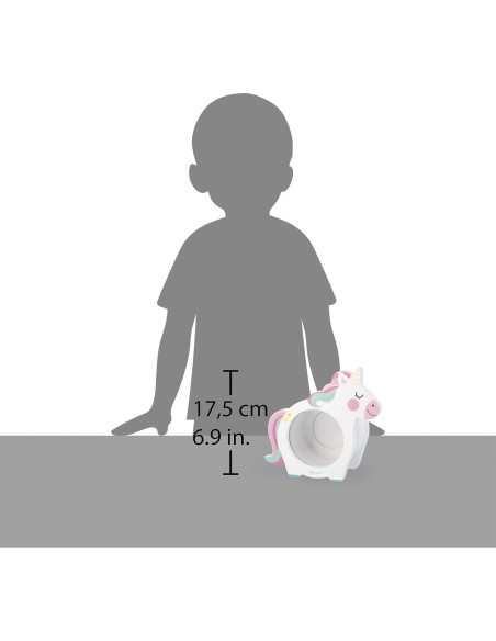 Alcancía de Unicornio Janod - Madera FSC - 18 x 17 cm