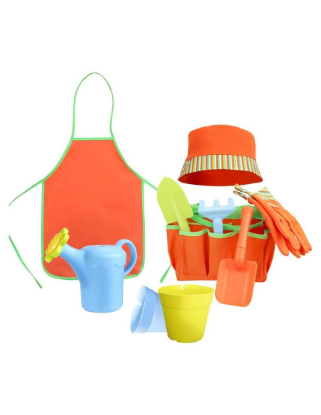 Juego de Jardinería para Niños Megawodar 10 Piezas con Sombrero