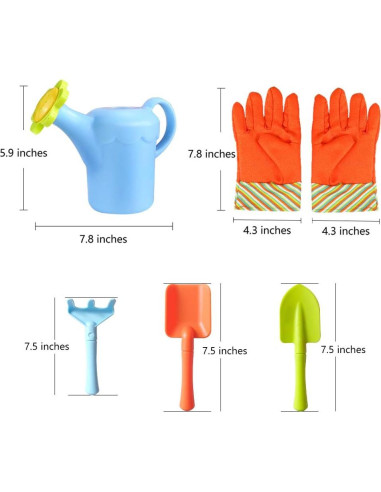 Juego de Jardinería para Niños Megawodar 10 Piezas con Sombrero