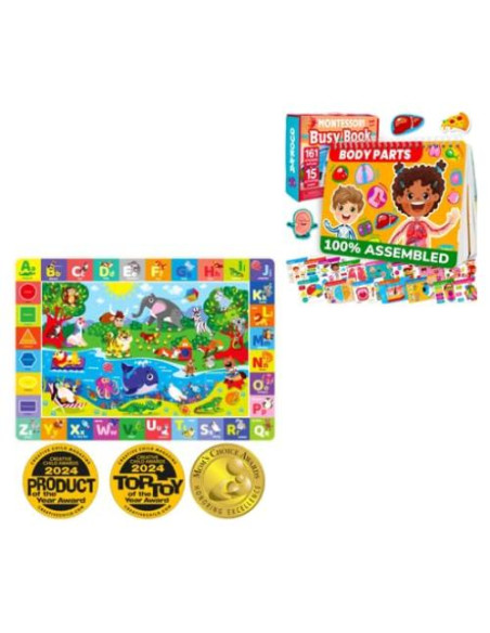 Manta de Juego para Bebés QUOKKA 150x112 cm + Libro Interactivo