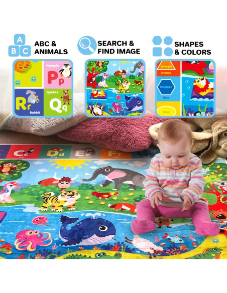 Manta de Juego para Bebés QUOKKA 150x112 cm + Libro Interactivo