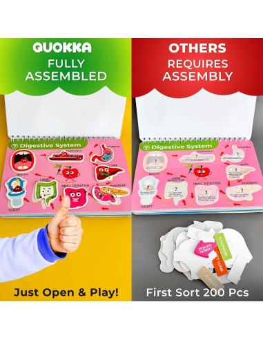 Manta de Juego para Bebés QUOKKA 150x112 cm + Libro Interactivo