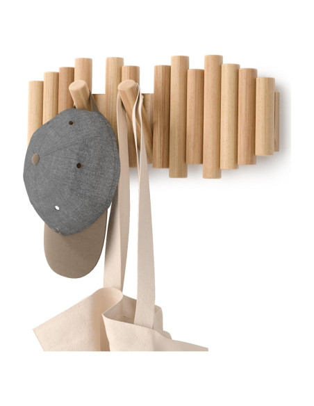 Gancho de Pared Umbra Picket 5 Ganchos Madera Natural
